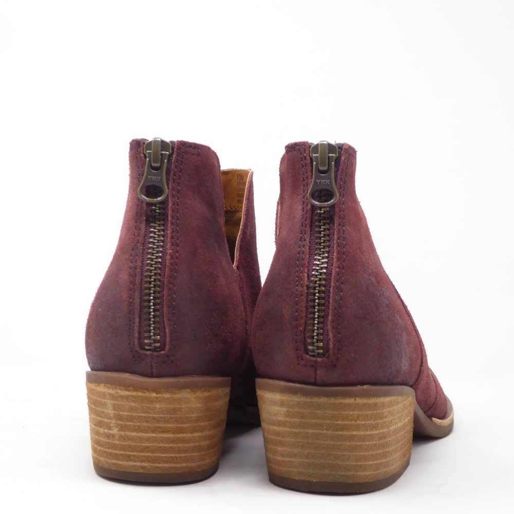 Kork-Ease Skye Womens Booties Burgundy Suede Leather Ankle Boots 10M - Picture 5 of 9